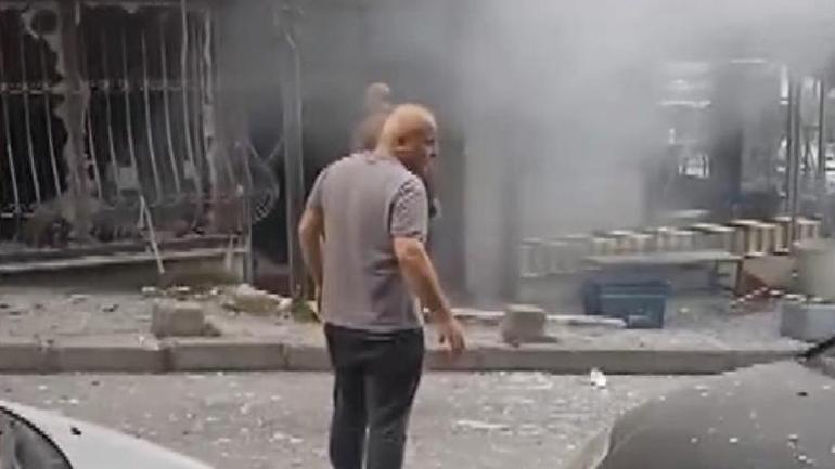 Güngörende sanayi sitesinde patlama O ANLAR KAMERADA