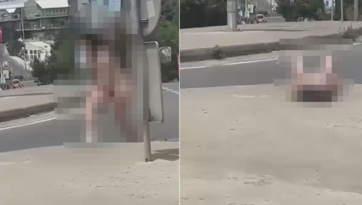 Başakşehir’de sokakta çırılçıplak yürüdü