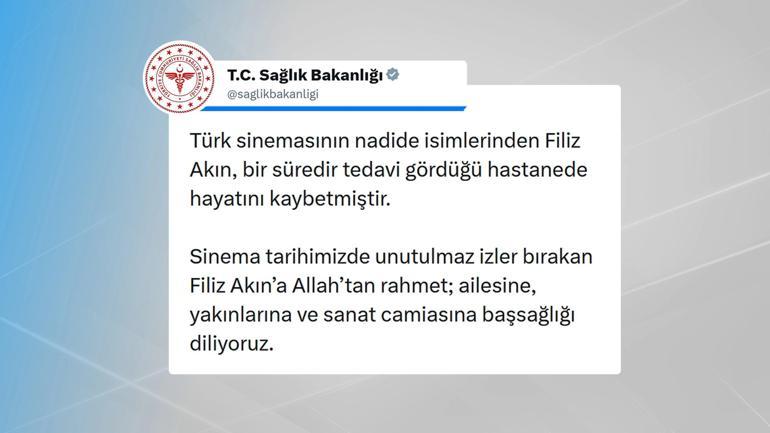 Son Dakika Haberi: Usta sanatçı Filiz Akın hayatını kaybetti! Vasiyeti üzerine sessiz sedasız defnedildi
