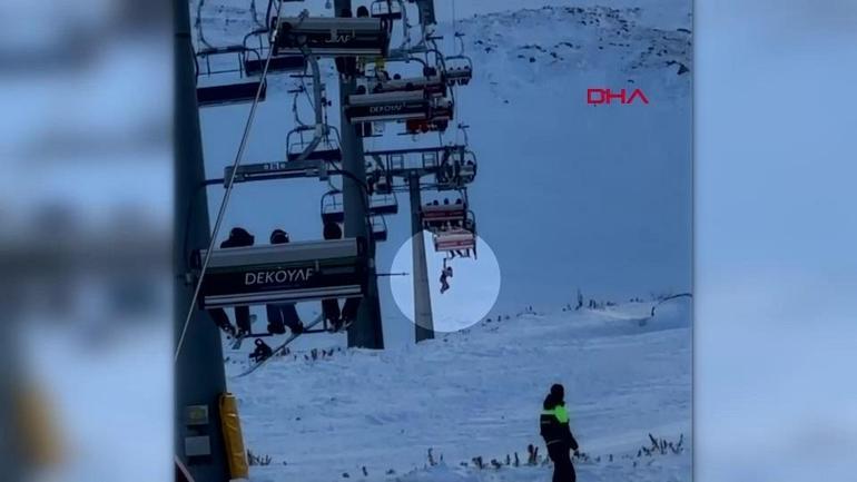 Metrelerce yüksekte asılı kaldı