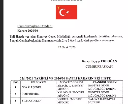 Yeni Yalova İl Emniyet Müdürü kim oldu? Yalova İl Emniyet Müdürü Yılmaz Delen kimdir?
