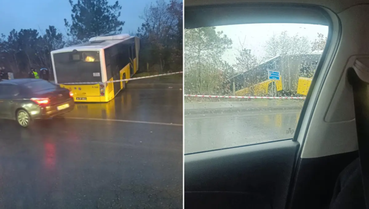 Facianın eşiğinden dönüldü, İETT otobüsü ormanlık alana uçtu