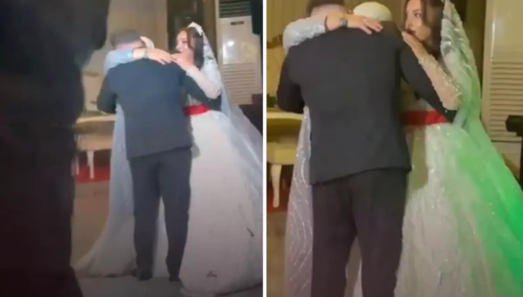 Dans boyunca damada sarıldı! Gelinin tepkisini görmeniz lazım