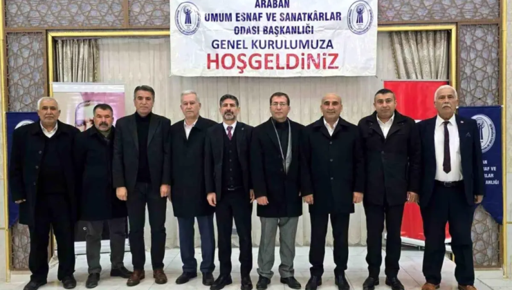 Araban'da esnaf odası başkanı Ahmet Karakuş güven tazeledi
