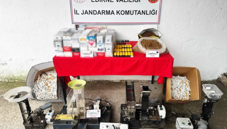 Edirne'de Kaçak Sigara İmalathanesine Operasyon: 26 Bin 600 Makaron Ele Geçirildi