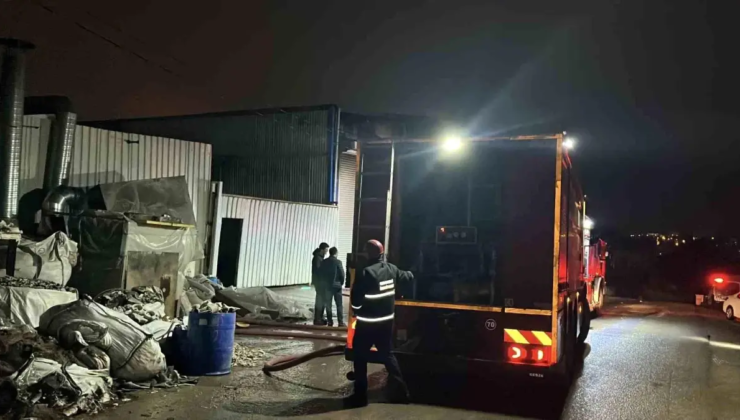 Kocaeli'de metal işleme atölyesinde yangın
