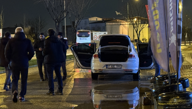 Polisten kaçan araçtan el bombası ve silah çıktı