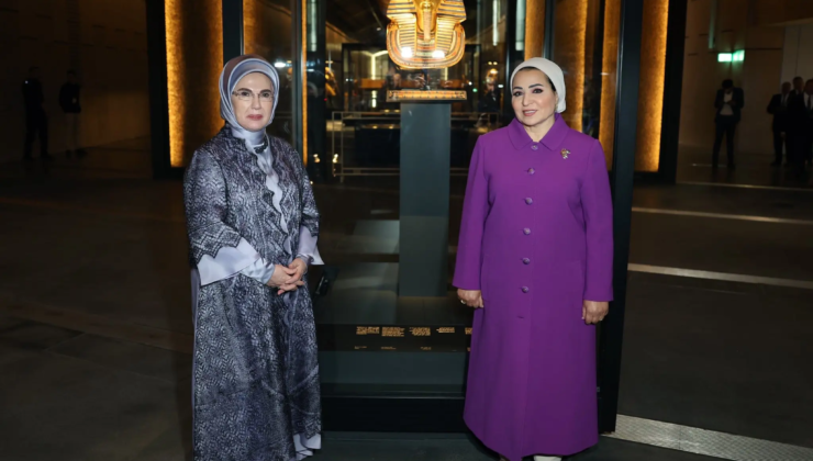 Emine Erdoğan, Mısır Cumhurbaşkanı es-Sisi’nin eşi Entissar Amer ile bir araya geldi