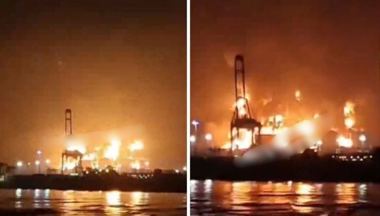 Saldırı sonrası Umman'daki kritik limanda dev yangın