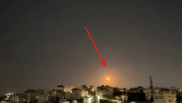 İran’dan İsrail’e misilleme! Füzeler Ramallah semalarında görüntülendi