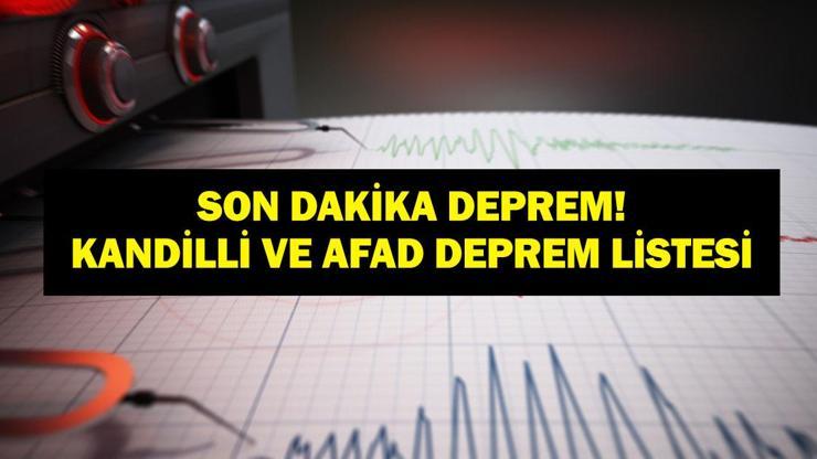 DEPREM SON DAKİKA 24 MART! Deprem mi oldu, nerede, kaç şiddetinde? AFAD ve Kandilli Rasathanesi 24 Mart son depremler listesi!