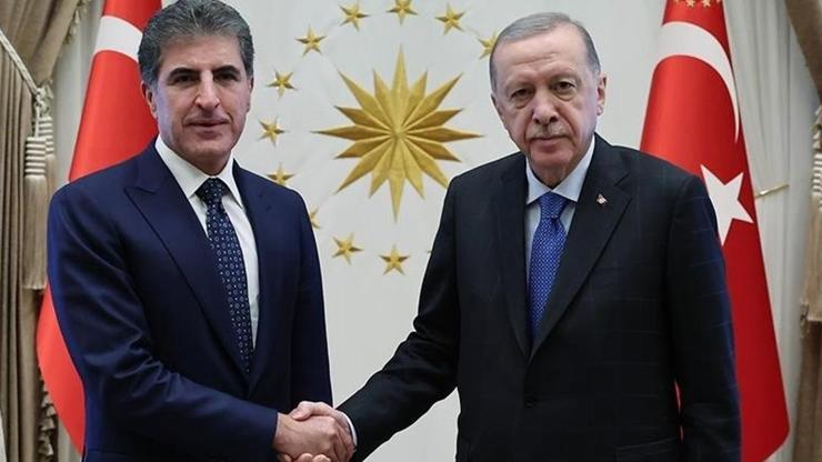 Cumhurbaşkanı Erdoğan, Irak Kürt Bölgesel Yönetimi Başkanı Neçirvan Barzani ile görüştü