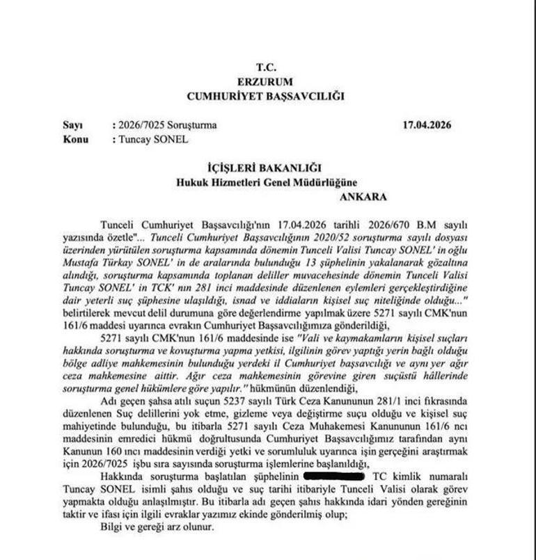 SON DAKİKA | Gülistan Doku soruşturması: Eski Tunceli Valisi Tuncay Sonel ve Çağdaş Özdemir gözaltına alındı