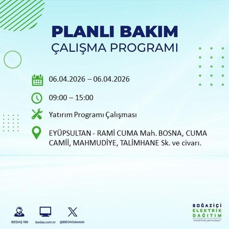 İSTANBUL’DA 8 SAATLİK ELEKTRİK KESİNTİSİ 6 Nisan Hangi İlçelerde Elektrik Yok BEDAŞ ve AYEDAŞ Duyurdu