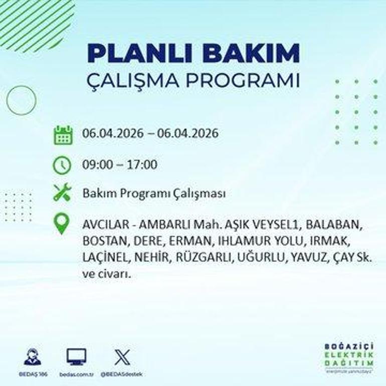 İSTANBUL’DA 8 SAATLİK ELEKTRİK KESİNTİSİ 6 Nisan Hangi İlçelerde Elektrik Yok BEDAŞ ve AYEDAŞ Duyurdu