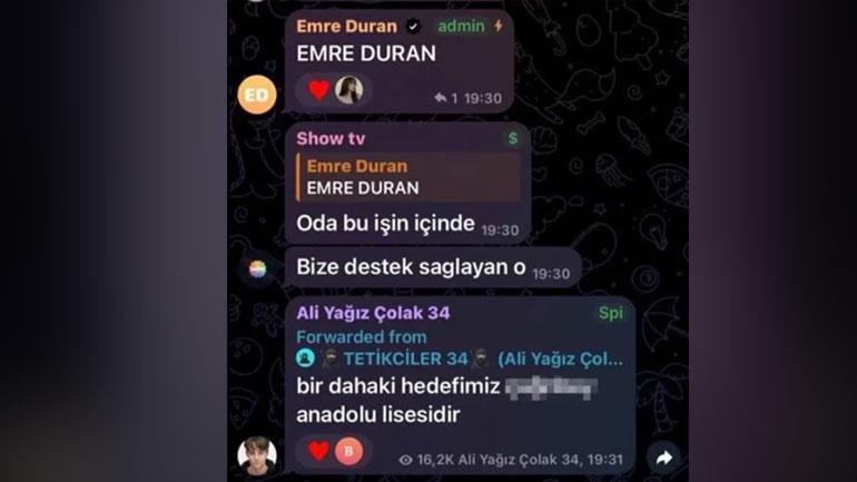 İstanbuldaki okula silahlı saldırı yazışması: 6 çocuk gözaltına alındı | 100 bin üyeli C31K grubu kapatıldı