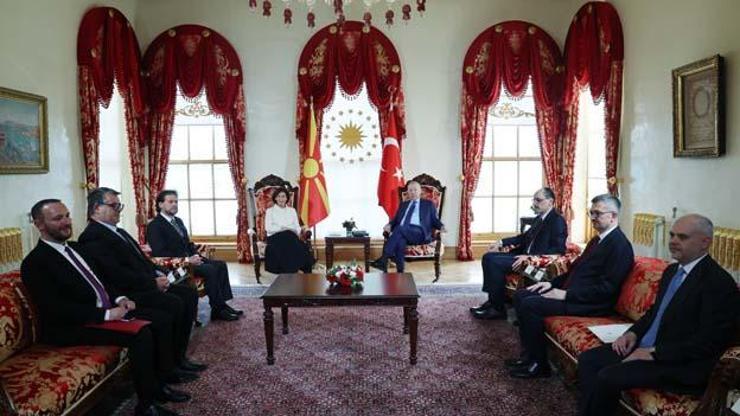 Cumhurbaşkanı Erdoğan'dan Dolmabahçe'de diplomatik temaslar