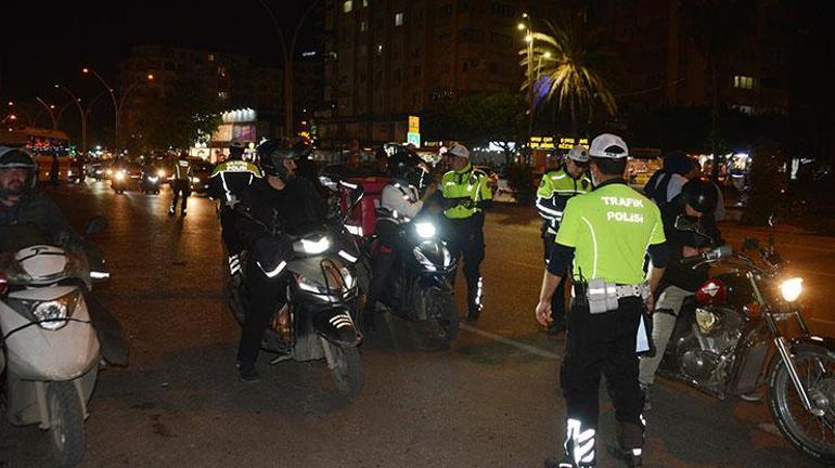 Adanada motosiklet denetimi: 35 sürücüye 498 bin lira ceza