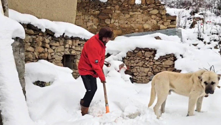Erzincan'da hava soğudu, yüksek kesimlere kar yağdı