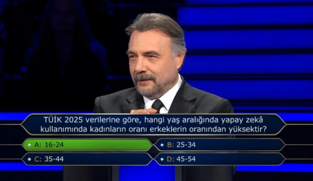 TÜİK 2025 verilerine göre, hangi yaş aralığında yapay zekâ kullanımında kadınların oranı erkeklerin oranından yüksektir?