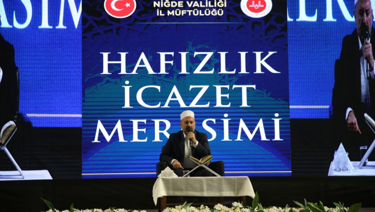 Niğde'de 111 hafız için icazet töreni düzenlendi