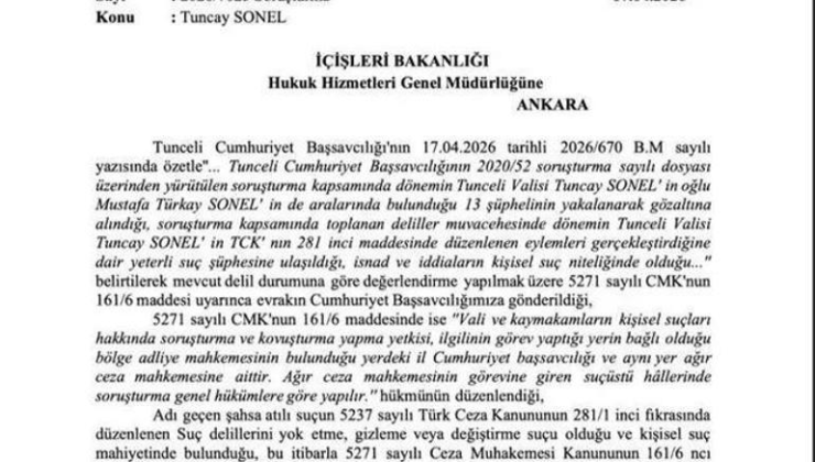 SON DAKİKA | Gülistan Doku davası! Eski Tunceli Valisi Tuncay Sonel, gözaltına alındı!