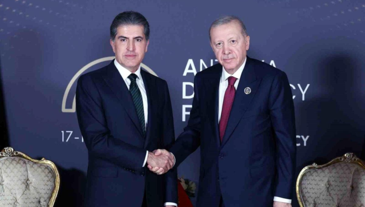 Cumhurbaşkanı Erdoğan, Irak Kürt Bölgesel Yönetimi Başkanı Neçirvan Barzani'yi kabul etti