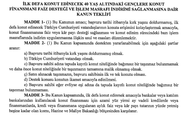 40 yaşından küçüklere faizsiz konut kredisi çıktı mı? SON DURUM 40 yaşından küçüklere faiz konut ne zaman çıkacak?