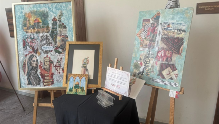 Ressam İlhami Atalay'ın öğrencilerinin "Ustanın İzinde: Yama Yama" sergisi açıldı