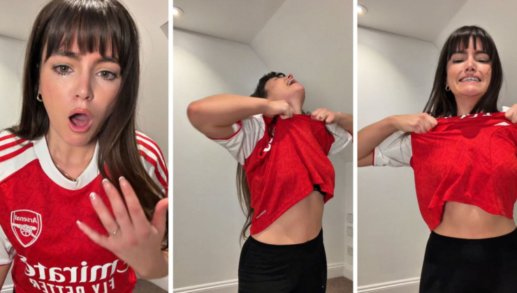 Manchester City'e kaybeden Arsenal taraftarı bir kadın sinir krizi geçirdi