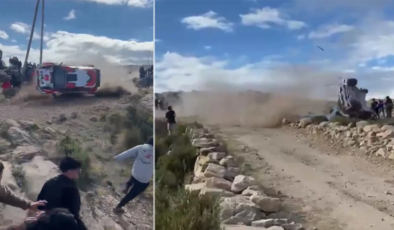 Ralli aracı seyircinin arasına daldı. 1 ölü, 3 yaralı