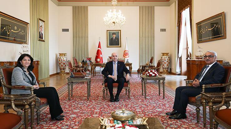 Son dakika… TBMM Başkanı Kurtulmuş, DEM Parti'li Buldan ve Sancar'ı kabul etti