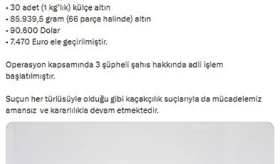 Şırnak'ta 590 milyon TL değerinde kaçak altın ve döviz ele geçirildi