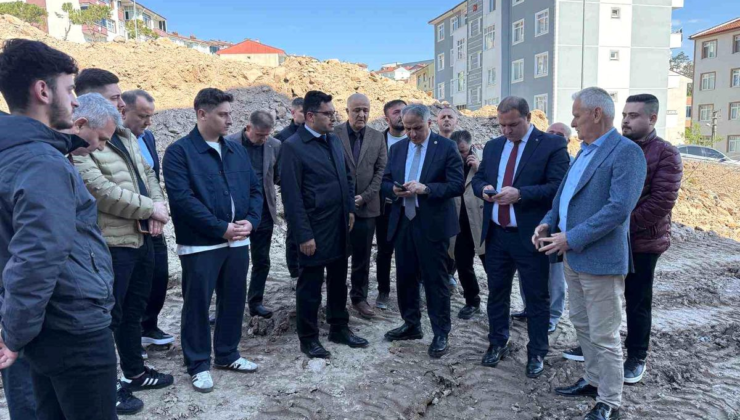 Alaplı'daki İmam Hatip Ortaokulu İnşaatında Denetim Gerçekleştirdiler