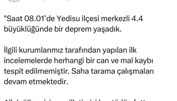 Bingöl Valiliği: "Saha tarama çalışmaları devam etmektedir"