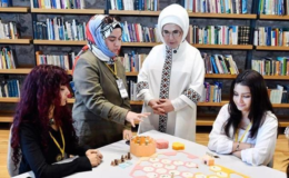 Emine Erdoğan, Rami Çocuk ve Sanat Bienali'nin açılışına katıldı