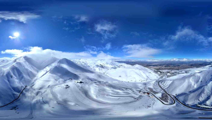 Palandöken beyaz örtüsü ile hayran bıraktı