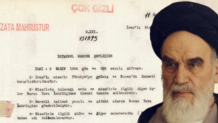 MİT, Humeyni’nin Türkiye’de yaşadığı belgeyi paylaştı. "Çok gizli" notuyla gönderilmiş