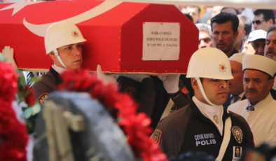 Kazada şehit olmuştu: Polis memuruna veda