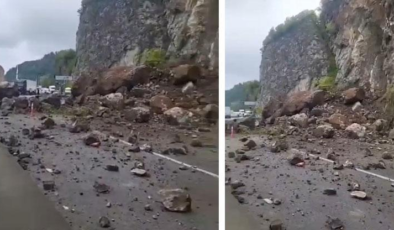 Artvin’de heyelan! Yol ulaşım kapandı