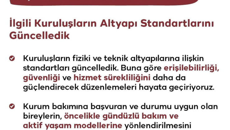 Bakanlıktan huzurevlerine yönelik yeni düzenleme