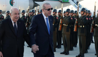 Cumhurbaşkanı Erdoğan, Cezayir Cumhurbaşkanı Tebbun'u karşıladı
