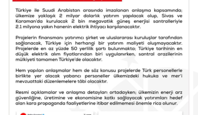 DMM: 'Suudi Arabistan ile yapılan enerji santral anlaşması Türkiye lehine'