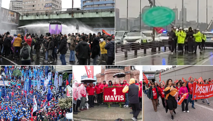 1 Mayıs meydanlarda kutlanıyor: Taksim kapatıldı, 15 Temmuz Şehitler Köprüsü’nde polis müdahalesi