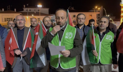 Yozgat'ta İsrail ordusunun Küresel Sumud Filosu'na saldırısına tepki gösterildi