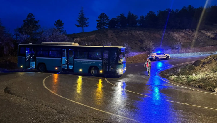 Çaldığı halk otobüsüyle kaza yaptı