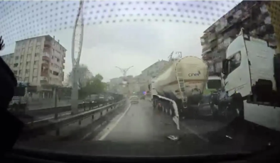 Korkunç zincirleme kaza: Otomobil, TIR ile tanker arasına sıkıştı