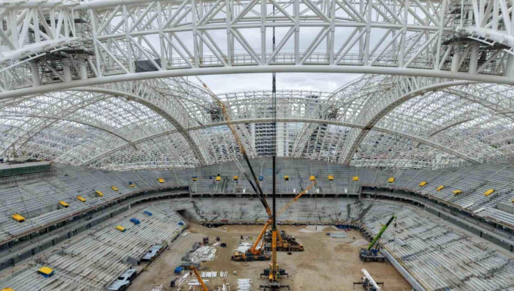 Başkentin yeni simgesi olacak stadyum havadan görüntülendi