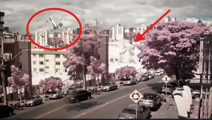 Görüntüler Brezilya’dan: 3 katlı apartmana uçak çarptı