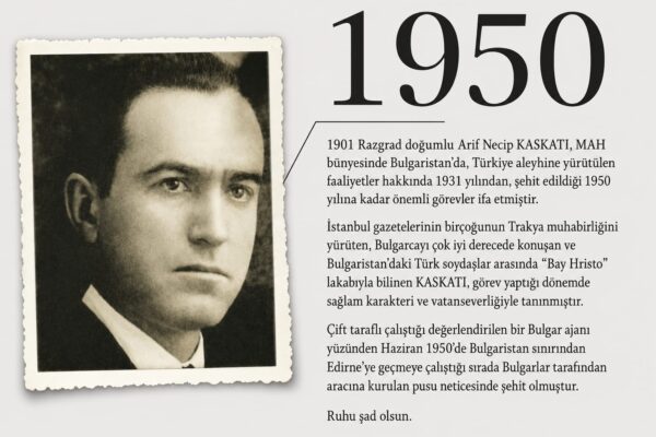 MİT, Bulgaristan’da Şehit Düşen Gizli Kahraman Arif Necip Kaskatı’yı Andı